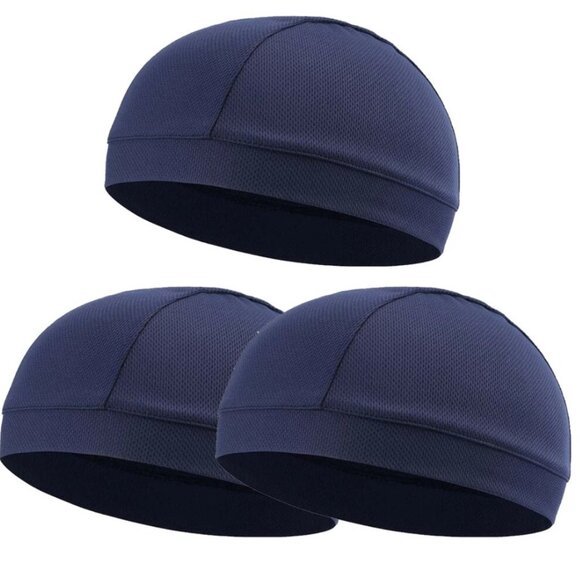 3x Helmet Liner Skull Cap Beanie Sweat Wicking Cycling Sport Quick-dry Hat Wrap - Picture 9 of 10